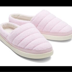 TOMS Womens Sage Terry Cloth Slipper - Chalky Pink